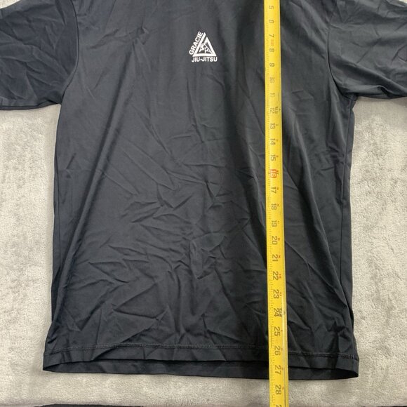 Gracie Barra Shirt Mens Medium Black Jiu Jitsu BJJ Rash Guard Short Sleeve Gym - Picture 3 of 7
